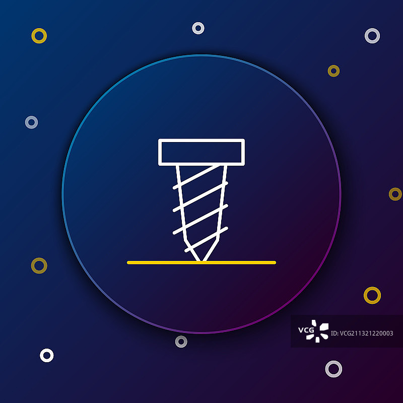 线条旋转钻在地面上钻孔图片素材