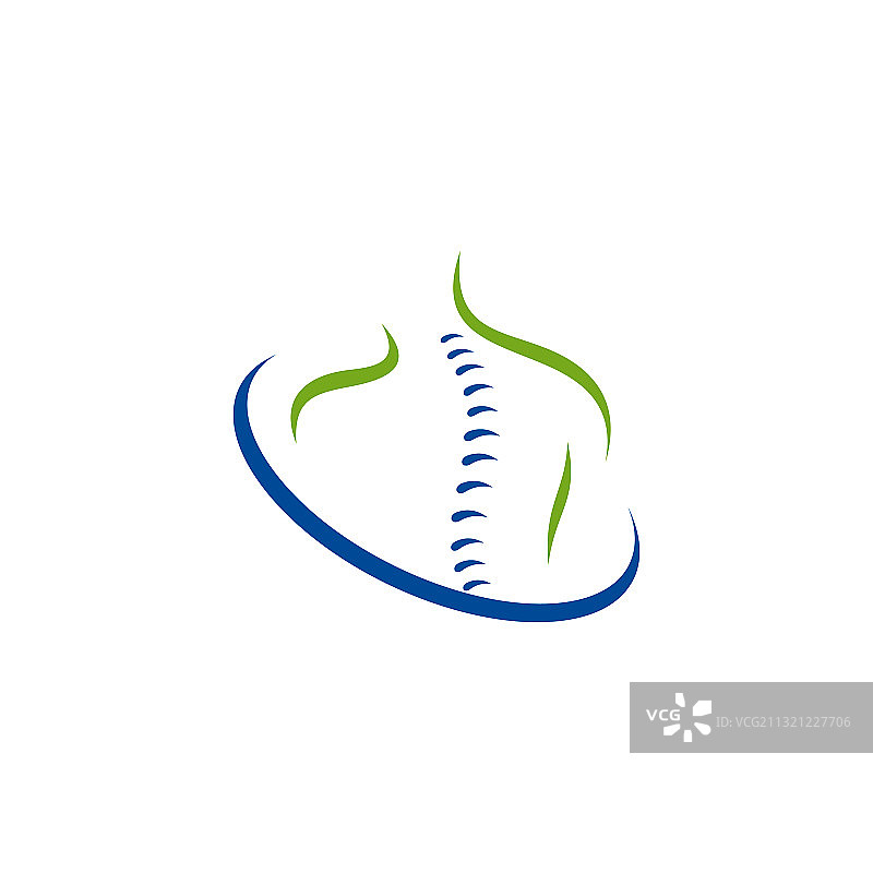 创意脊椎按摩概念Logo设计模板图片素材