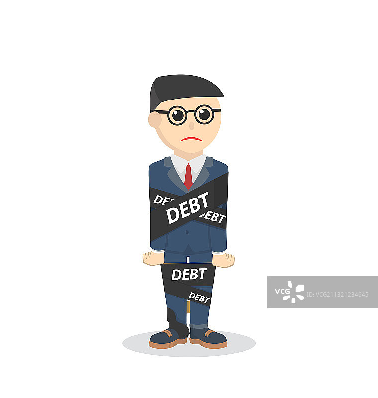 商人受债务束缚图片素材