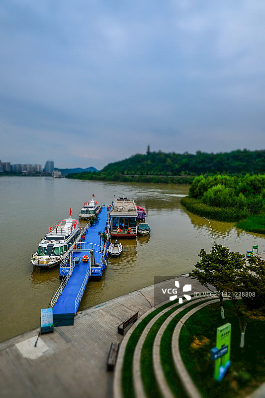 四川绵阳三江湖各角度微缩景观图片图片素材