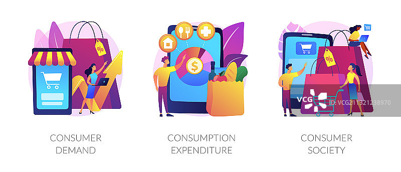 消费社会抽象概念图片素材