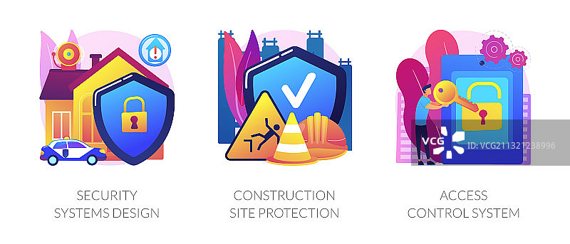 建筑安保服务抽象概念图片素材