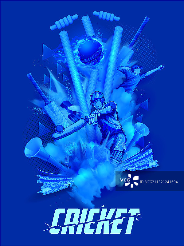 板球锦标赛运动（带防护面罩）图片素材