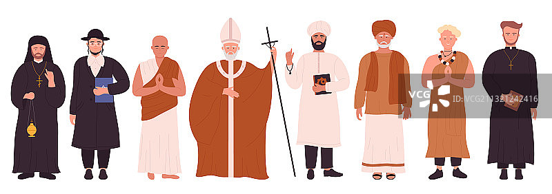 不同宗教信仰的人群信息图图片素材