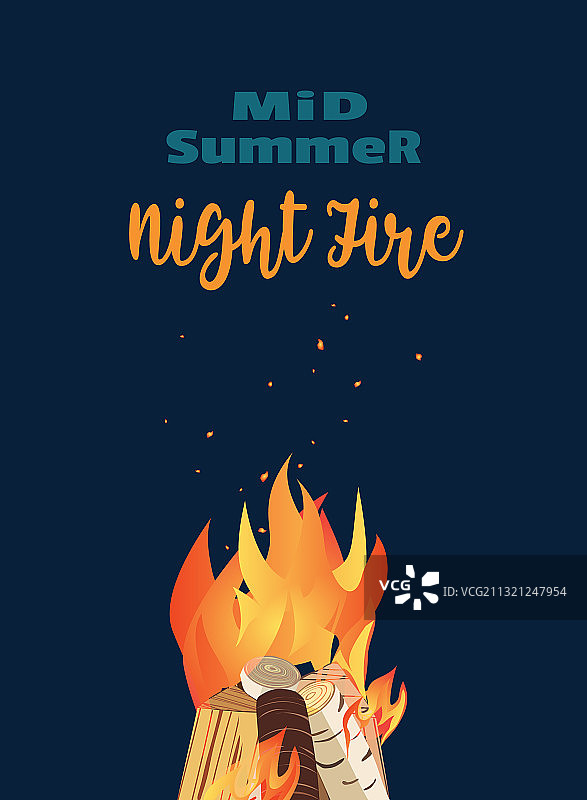 夏日祭典扁平风图片素材