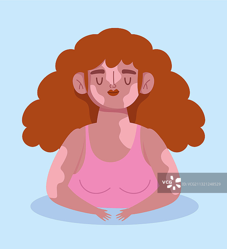 有缺陷的卡通美女图片素材