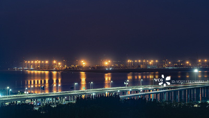 深圳宝安大铲湾夜景图片素材