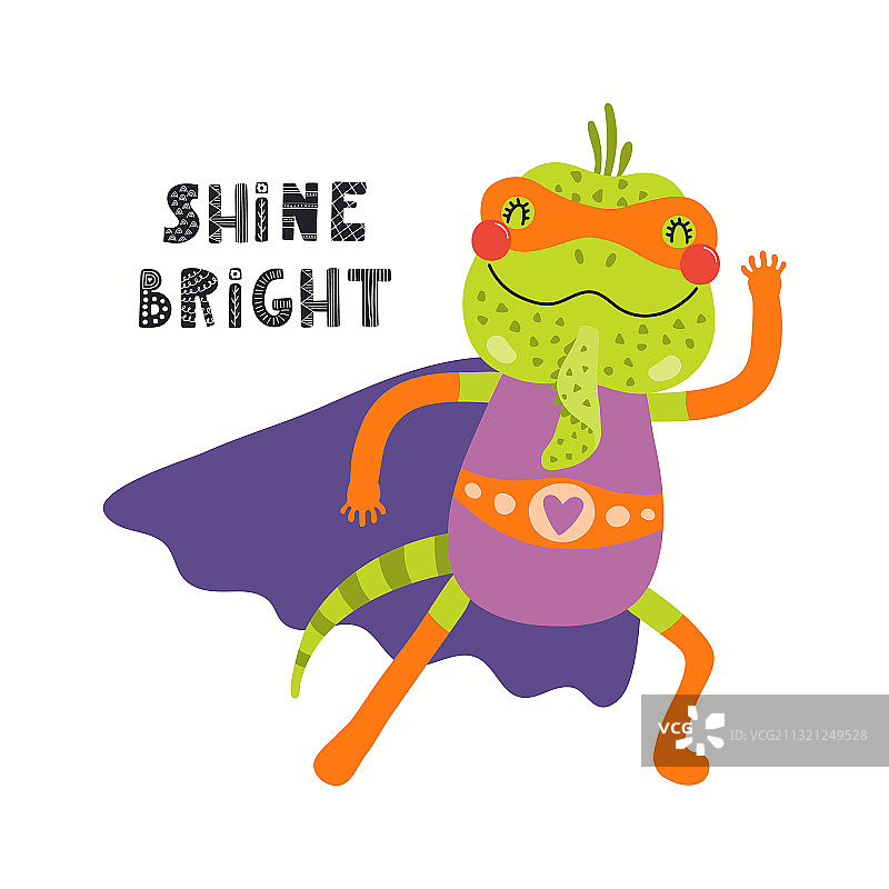 可爱的鬣蜥超级英雄图片素材