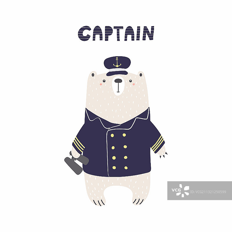 可爱的水手熊图片素材