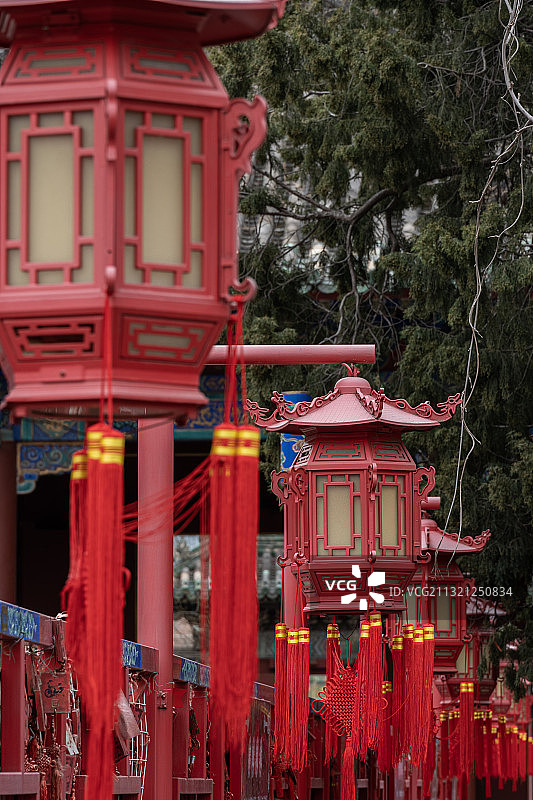 北京东岳庙灯笼图片素材