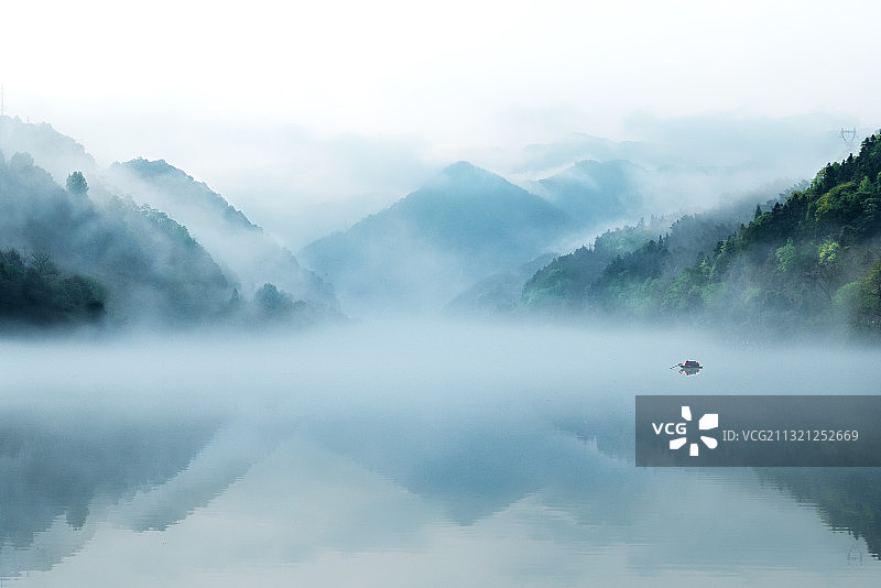 《东江清晨雾蒙蒙》-100图片素材