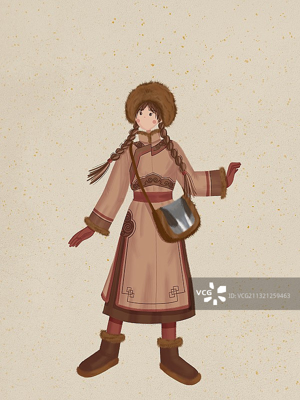 鄂伦春族姑娘图片素材