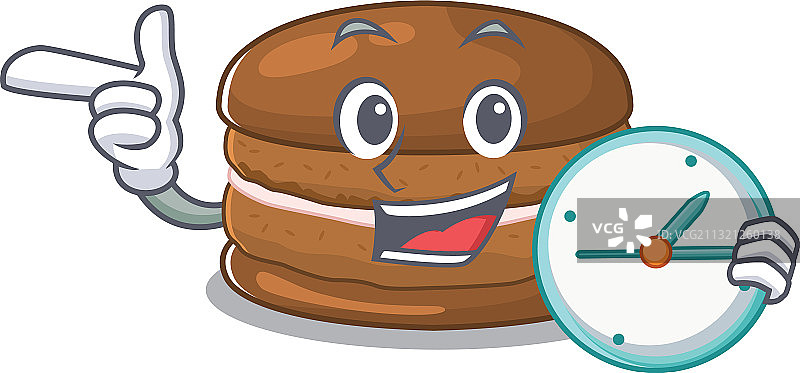 卡通人物概念巧克力马卡龙图片素材