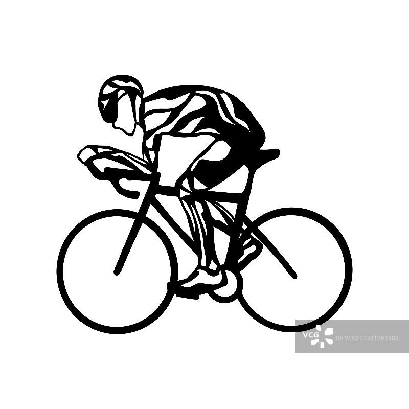 公路自行车骑行者图片素材