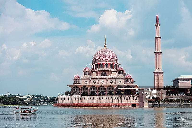 马来西亚粉红色清真全景图片素材