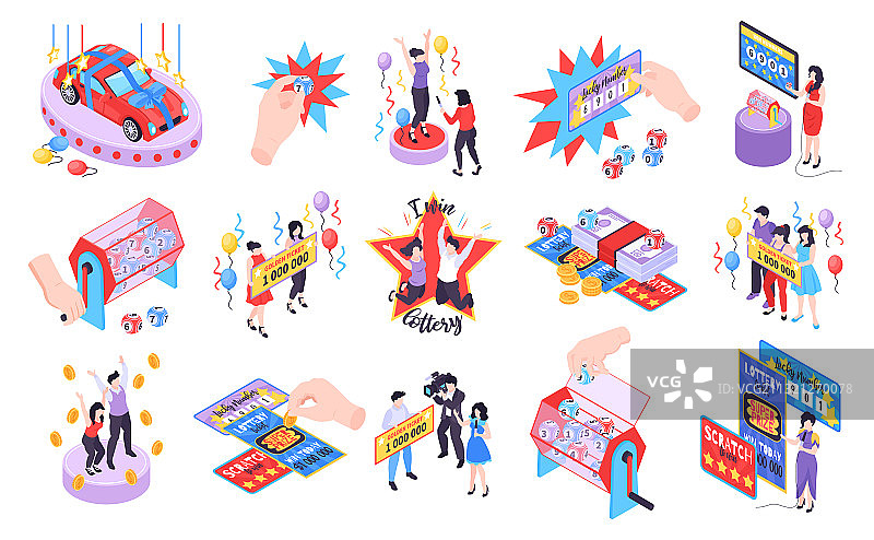 财富彩票2.5D图标图片素材