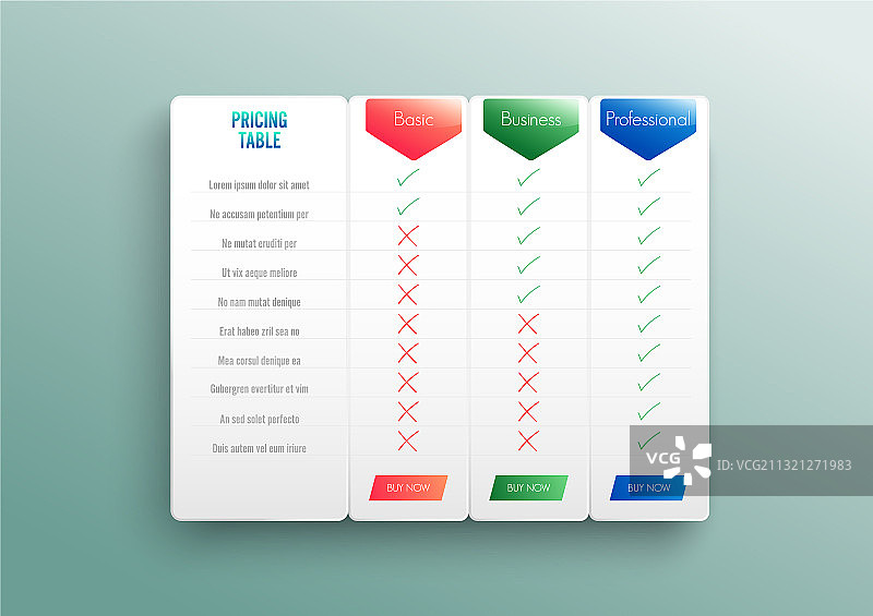价格比较列表图片素材