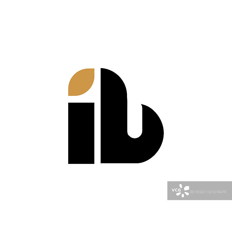 字母IB或BI标志设计图片素材