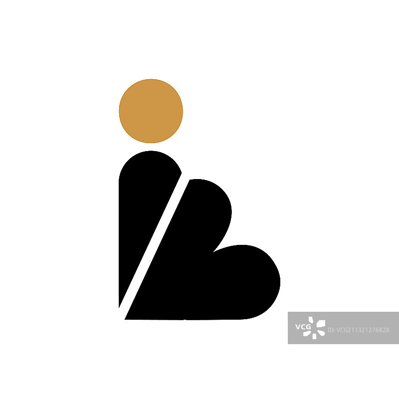 字母IB或BI标志设计图片素材