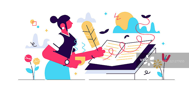 书写日记图片素材