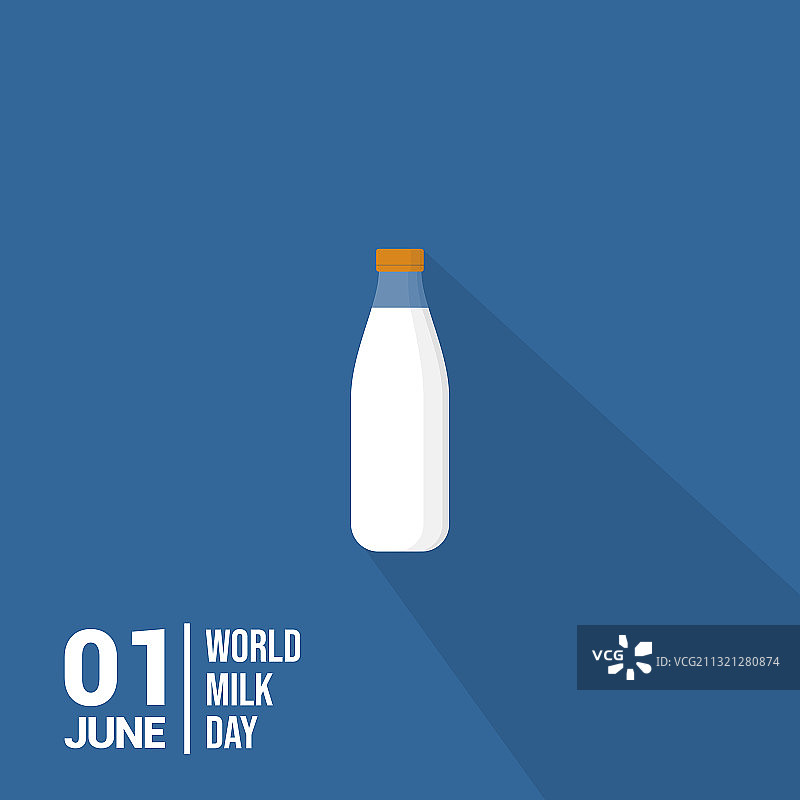 扁平风格牛奶瓶设计图片素材