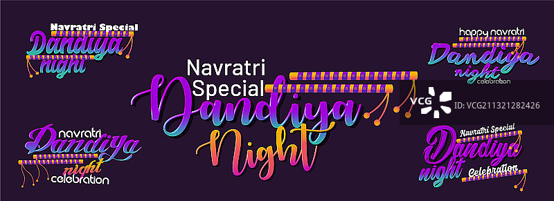Garba Navratri Mahotsav Garba之夜Dandiya图片素材