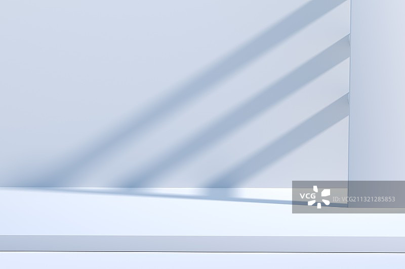 3D渲染白色简约展台图片素材