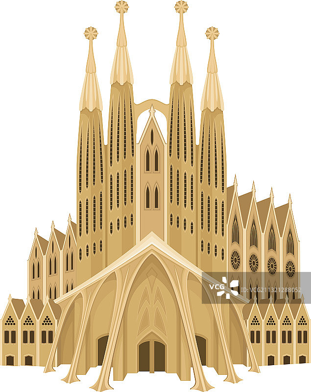 西班牙大教堂地标建筑图片素材