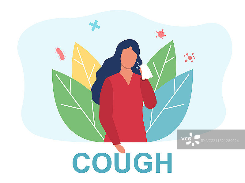 描绘年轻女性病痛的医疗海报图片素材