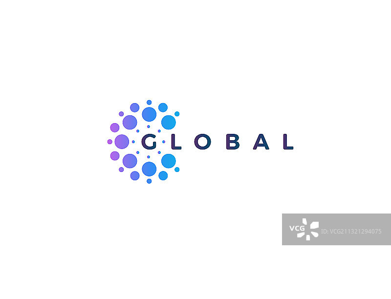 用于软件开发的圆点标志概念图片素材