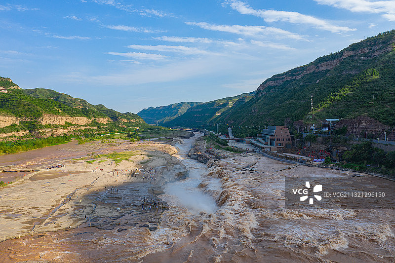旅游目的地，黄河壶口瀑布图片素材