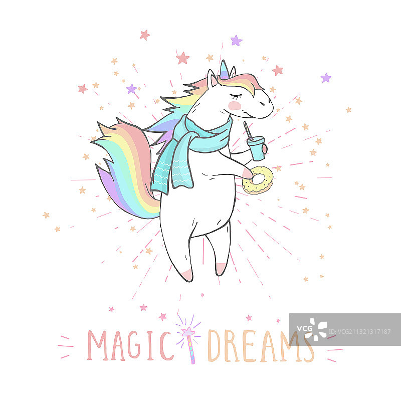 可爱的独角兽图片素材