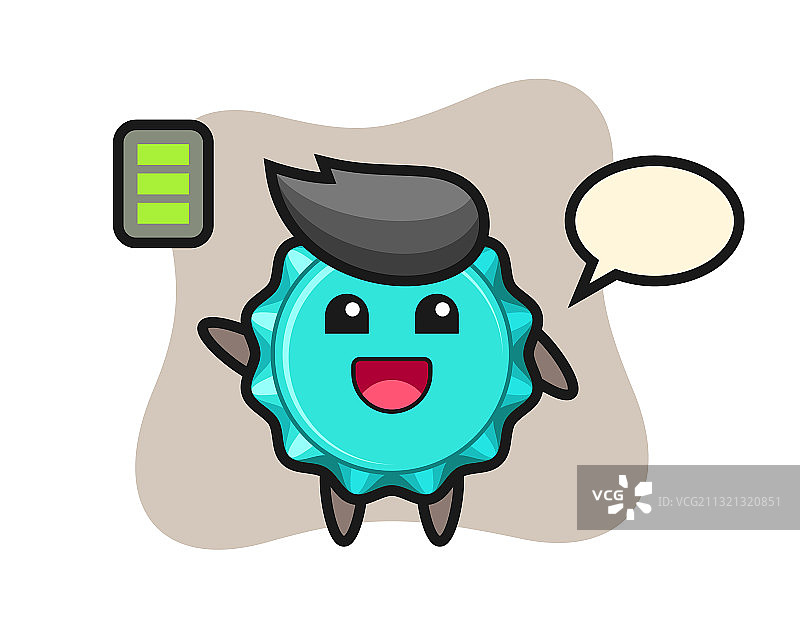 充满活力的瓶盖吉祥物图片素材