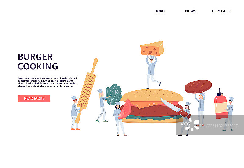 厨师烹饪主题网站界面设计图片素材