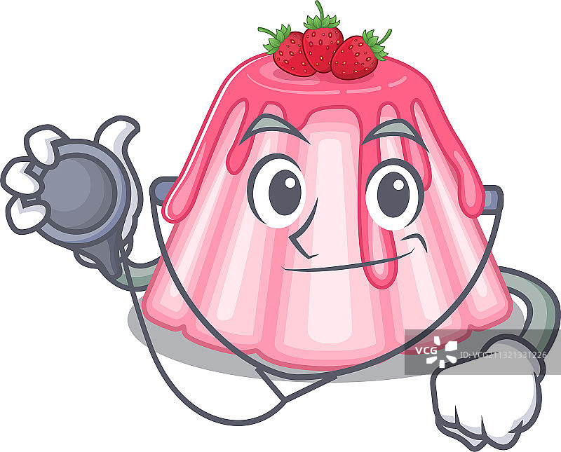 草莓果冻卡通吉祥物图片图片素材