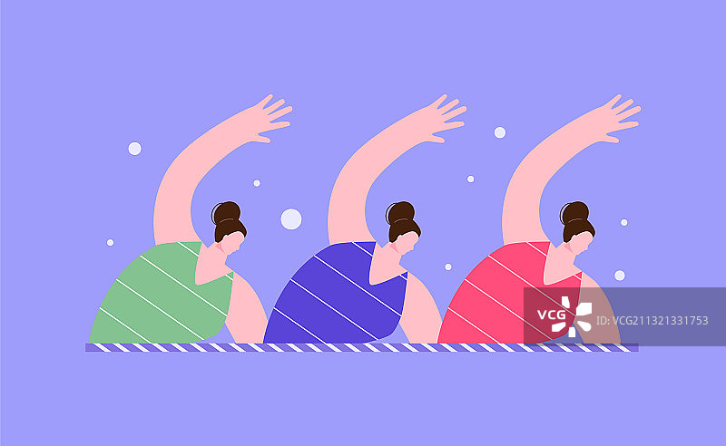 女子花样游泳队图片素材