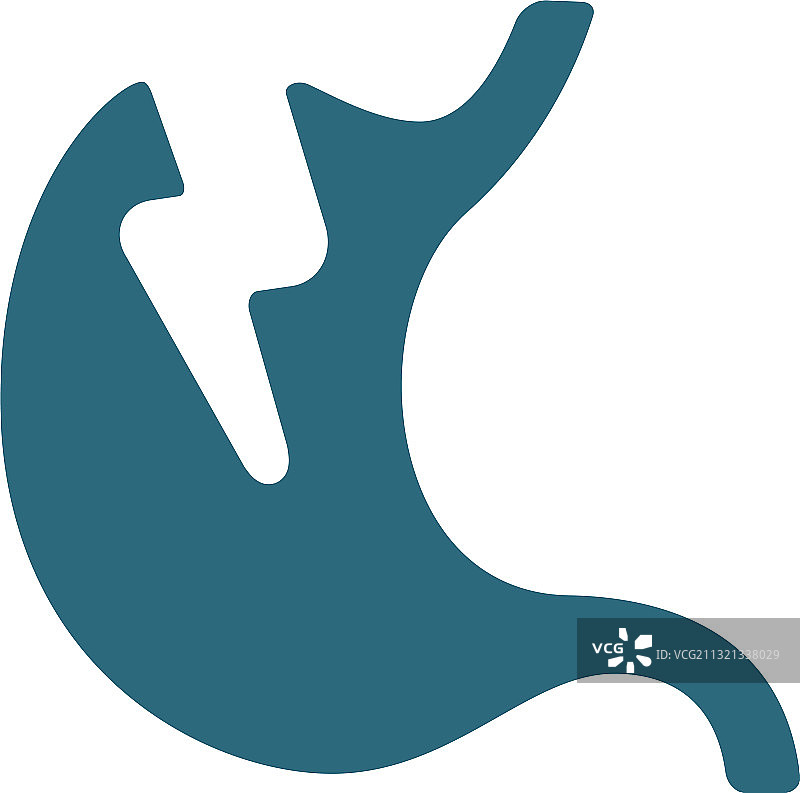 急性胃痛彩色图标图片素材