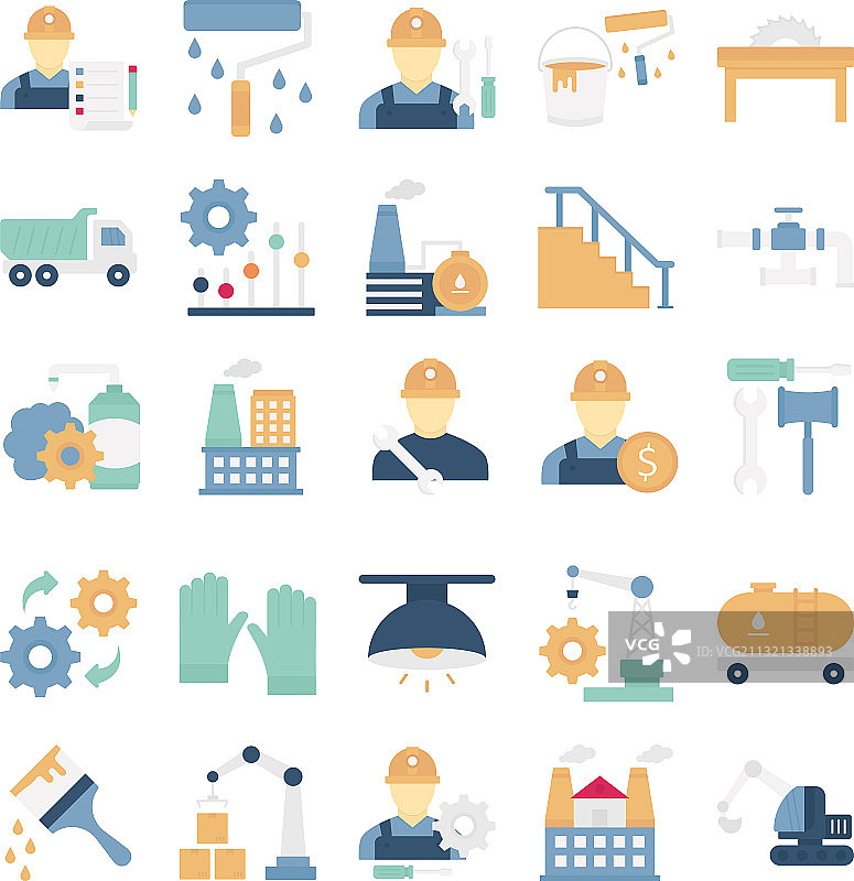 工业和建筑隔离图标图片素材