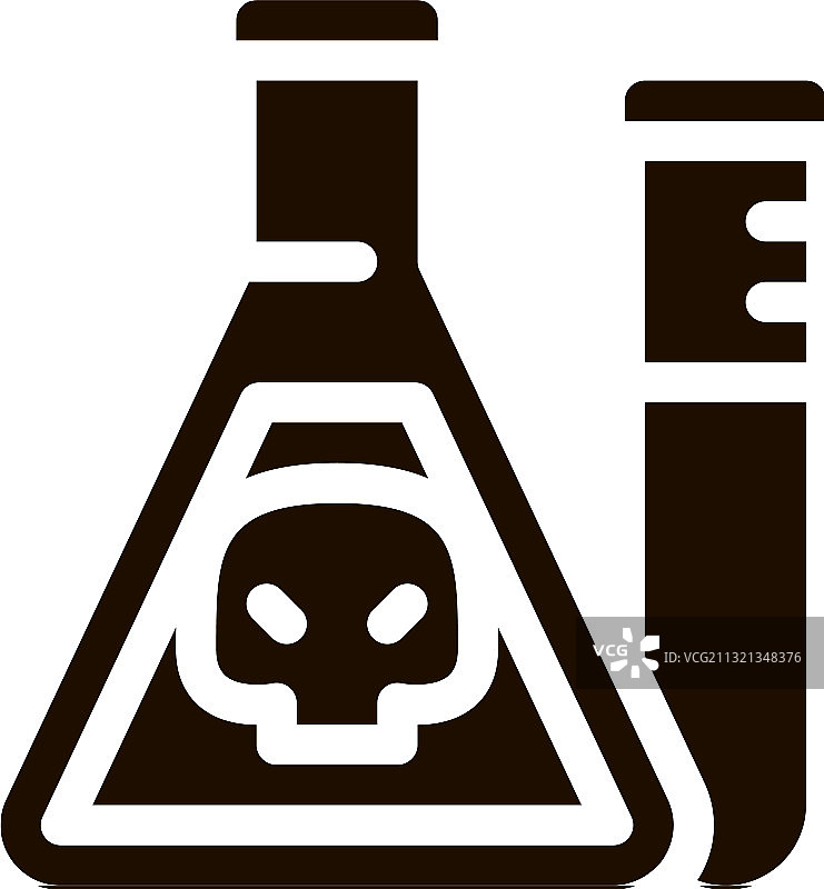 装有化学液体的烧瓶图标图片素材