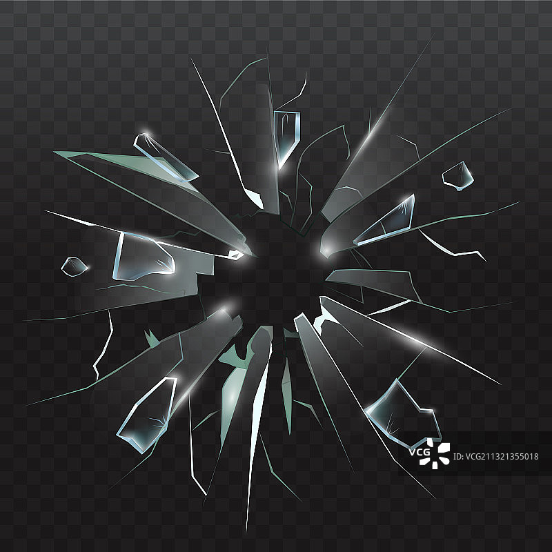 高细节写实碎玻璃图片素材