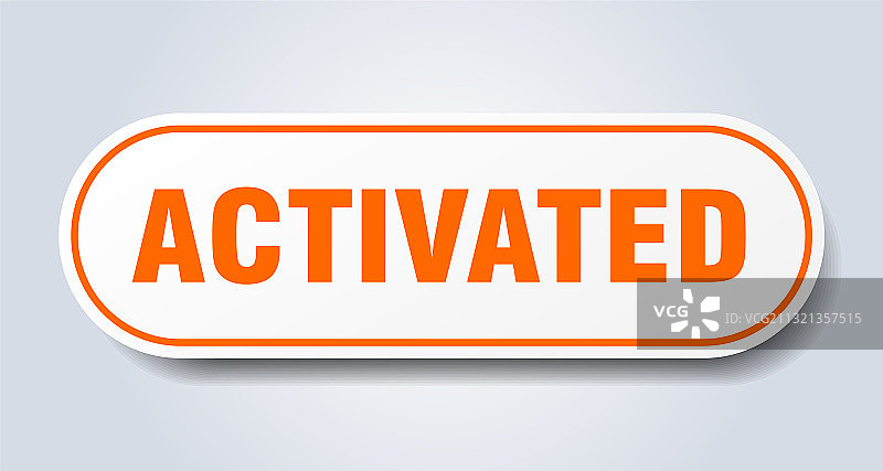 已激活标志圆形隔离按钮白色图片素材