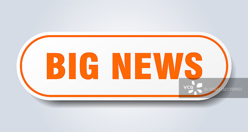 白色背景上的大新闻标志圆形隔离按钮图片素材