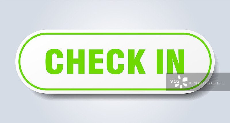 白色隔离按钮上的入住标志图片素材