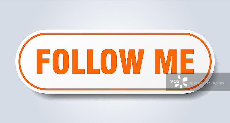 关注我圆形隔离按钮白色图片素材