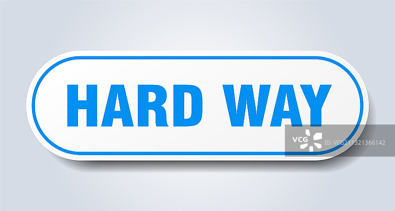 困难之路标志圆形隔离按钮白色图片素材