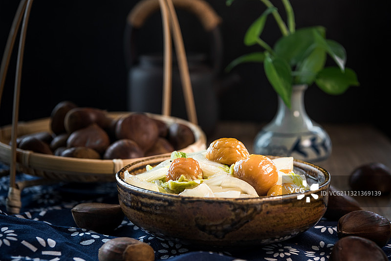 板栗大白菜图片素材