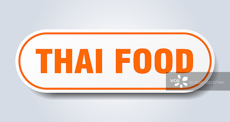 白色圆形按钮泰国菜标志图片素材