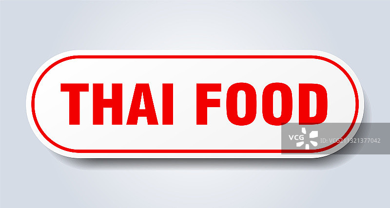 白色圆形按钮泰国菜标志图片素材