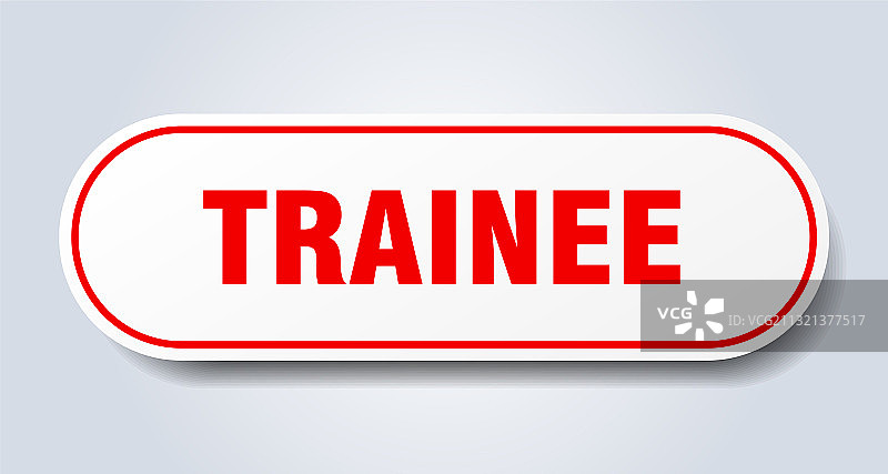 实习标志圆形隔离按钮白色贴纸图片素材