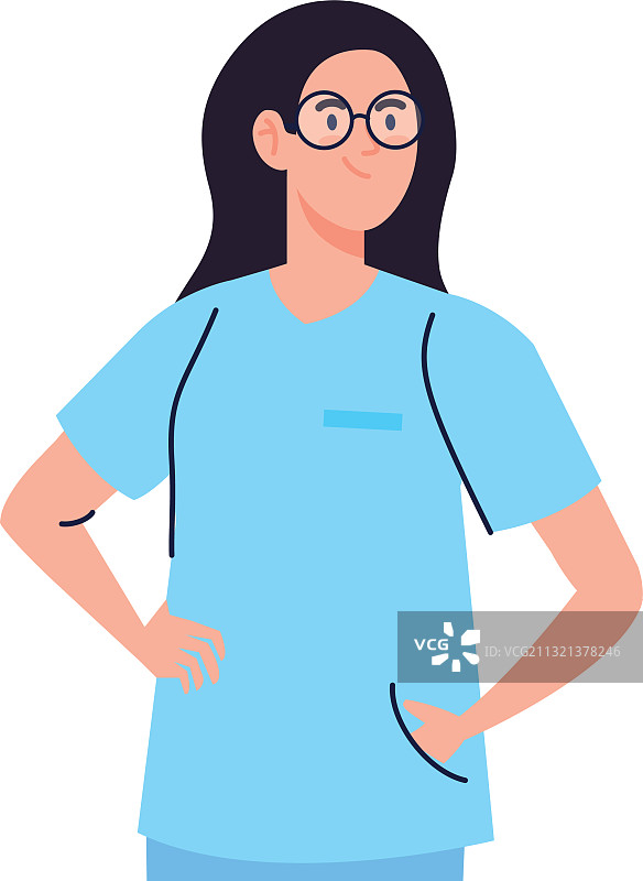 戴眼镜的医生女人设计图片素材